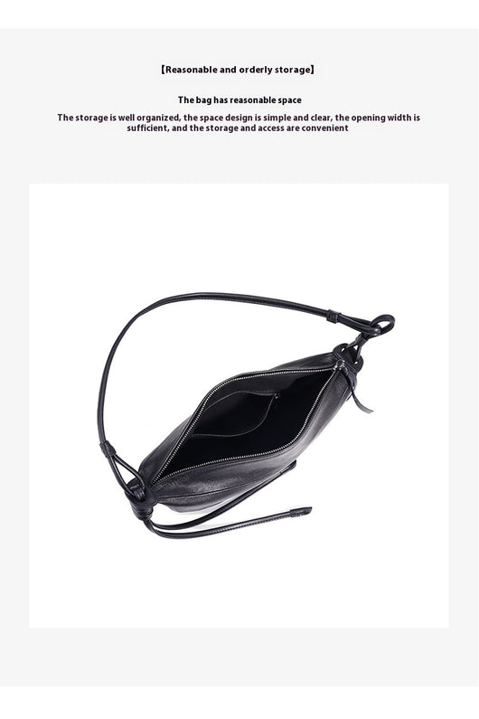 Bolso Bandolera Retro Media Luna en Cuero Oveja - Image 12
