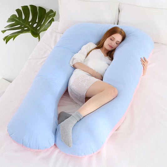 Almohada de Maternidad en U con Soporte Abdominal - Cojín Ergonómico para Embarazadas