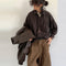 Camisa Universitaria Retro Otoño Manga Larga Oversized