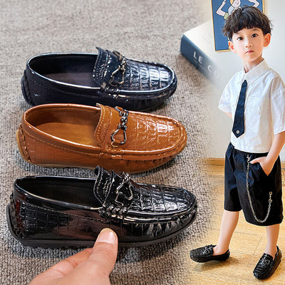 Zapatos de Cuero Estilo Británico para Niños Step On