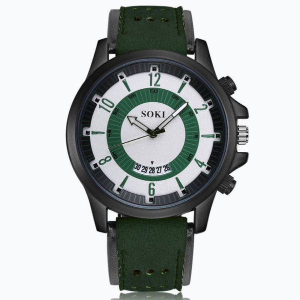 Reloj de Pulsera Deportivo para Hombre con Calendario y Correa de Moda