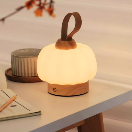 Lámpara Decorativa Calabaza Recargable - Luz LED Portátil