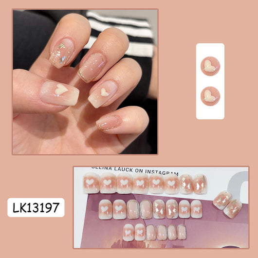 Uñas Postizas Love Milk Tea - Acabado Profesional Listo para Usar - Image 9
