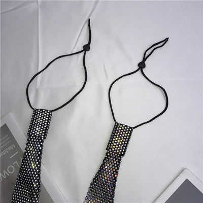 Blusa Elegante con Corbatín de Strass Brillante para Mujer - Image 15