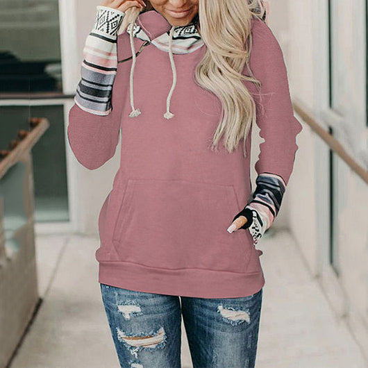 Sudadera Estampada con Capucha Acolchada y Costuras Decorativas - Image 2