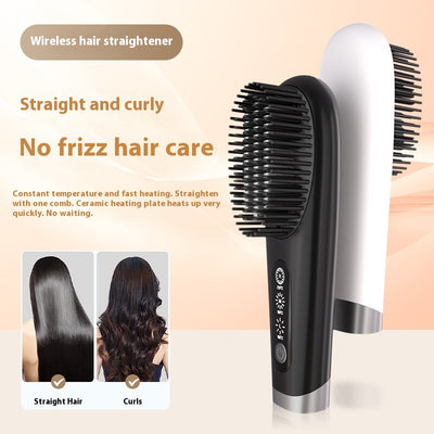 Plancha de Cabello Inalámbrica con Iones - Portátil y sin Daño