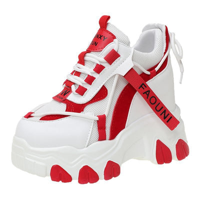 Tenis Negros para Mujer con Punta Redonda y Suela Gruesa - Image 3