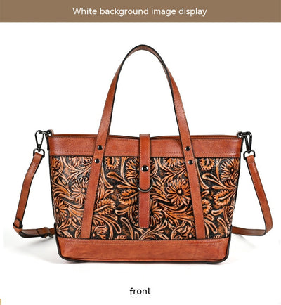 Bolso de Cuero Genuino con Diseño Tallado a Mano - Image 13