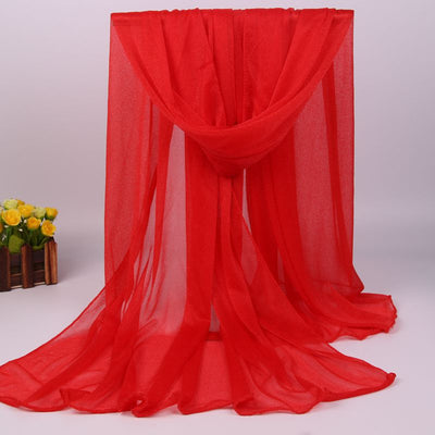 Foulard Largo de Gasa para Mujer - Protección Solar y Estilo Versátil - Image 13