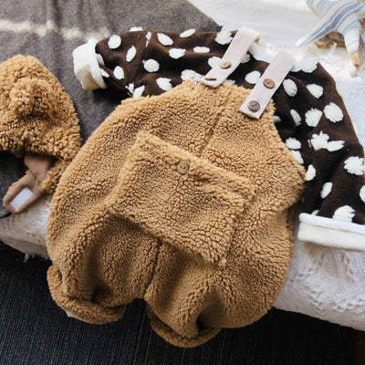 Overol Infantil de Lana Merino Estilo Occidental - Abrigo Grueso y Cálido para Invierno - Image 11