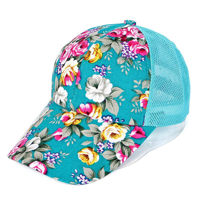 Gorra de Béisbol Floral para Mujer con Red Abierta - Image 9