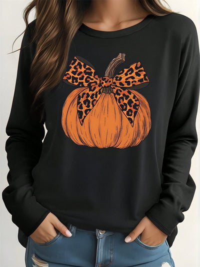 Camiseta Navideña Halloween Manga Larga Estampada para Mujer - Image 12