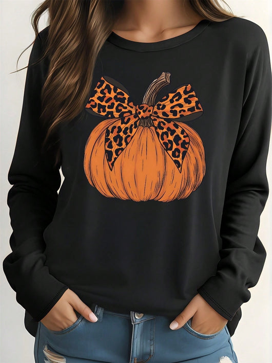 Camiseta Navideña Halloween Manga Larga Estampada para Mujer - Image 12