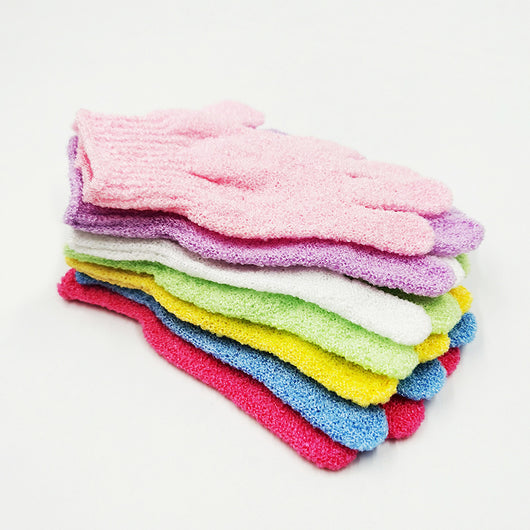 Guantes de Baño Exfoliantes de Cinco Dedos en Colores Vivos - Image 3