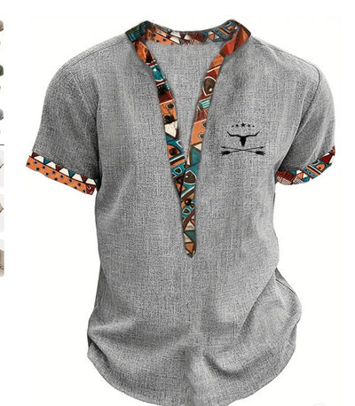Playera Estampada 3D Estilo Europeo Americano con Botones para Jóvenes - Image 16