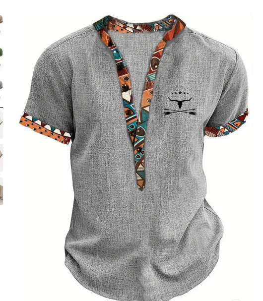 Playera Estampada 3D Estilo Europeo Americano con Botones para Jóvenes - Image 16
