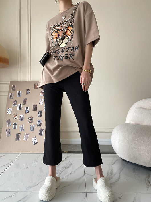 Camiseta de Algodón Peinado con Hombro Caído - Image 38