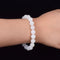 Pulsera de Jade Blanco Hotan con Cuentas Redondas de Grasa de Cabra