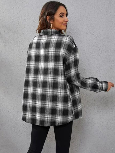 Cardigan Cuadros Suelto para Mujer - Image 12