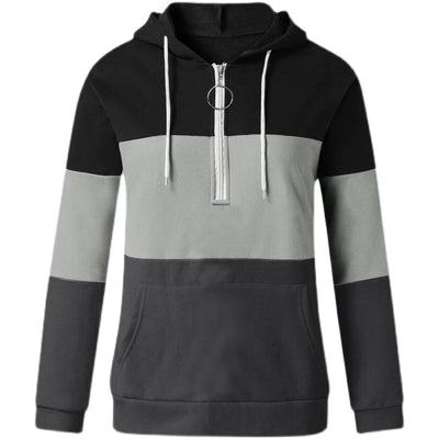 Sudadera con Capucha y Cierre de Mujer - Diseño Bicolor de Manga Larga - Image 10