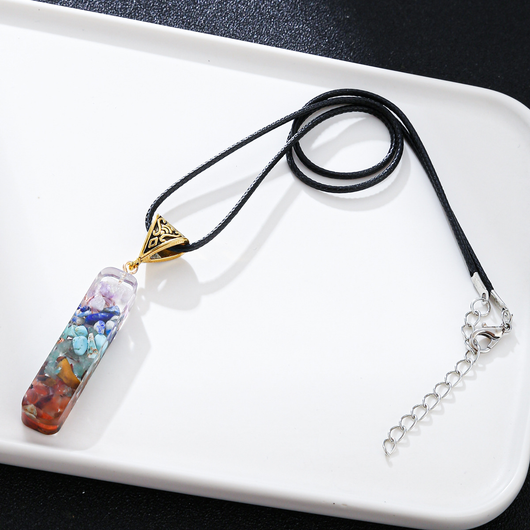 Colgante de Cristal Curativo Reiki con Piedra Natural para 7 Chakras - Image 75