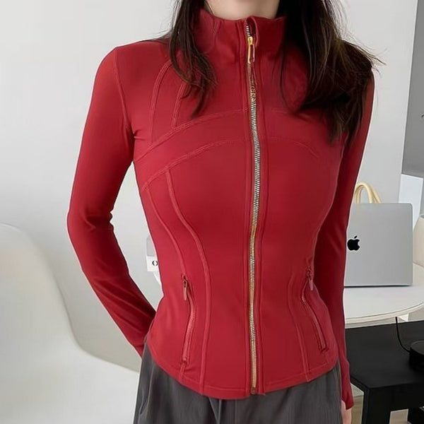 Chaqueta Deportiva Cuello Alto para Yoga - Diseño Realzador de Figura