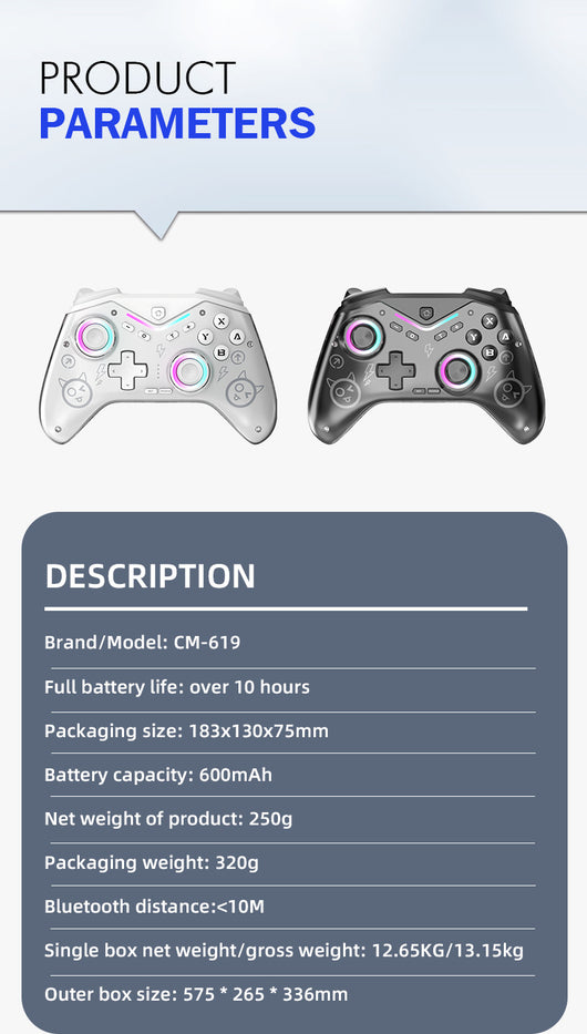 Control Gamer NS Personalizable con Bluetooth Programable - Image 11