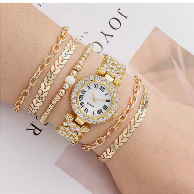 Reloj Pulsera de Diamantes para Mujer - Set Lujo de 6 Piezas con Caja de Regalo - Image 15