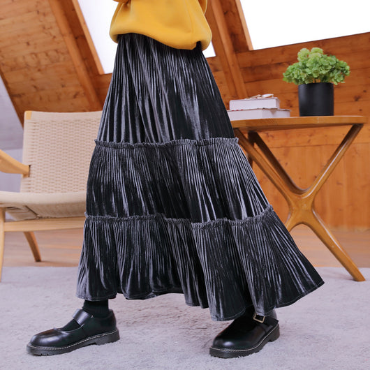 Falda de Terciopelo para Niñas - Elegancia y Comodidad - Image 9