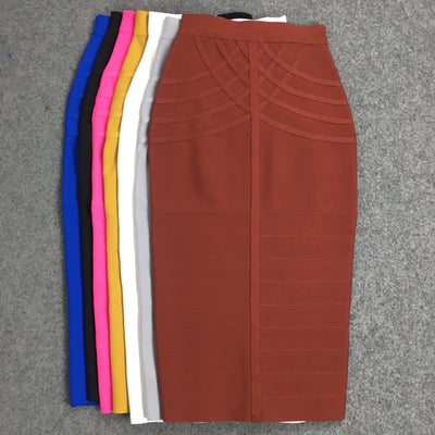 Falda Bandage Cintura Alta Rayas con Diseño Ajustado - Image 24