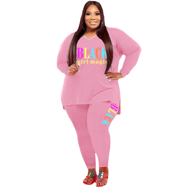 Conjunto Deportivo Estampado Talla Grande para Mujer - Image 4