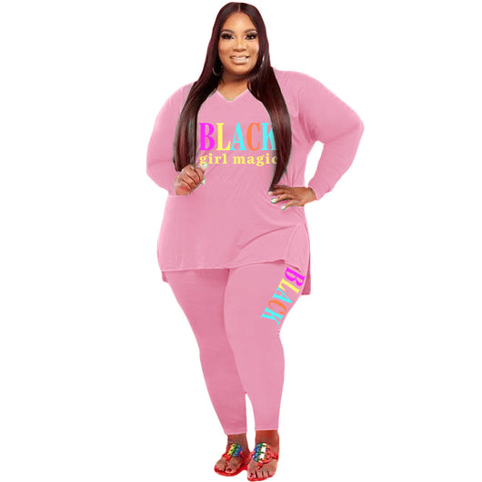 Conjunto Deportivo Estampado Talla Grande para Mujer - Image 4