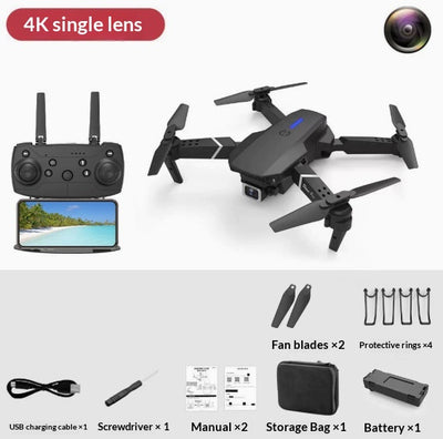 Dron E88 Cámara Dual 4K HD - Fotografía Aérea Profesional con Control Remoto - Image 12