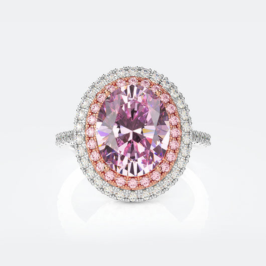 Anillo Oval Paloma de Diamante Carbono Alto para Mujer - Image 9