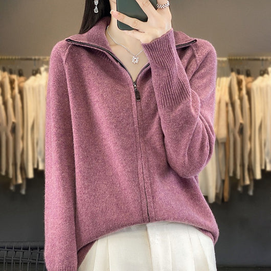 Cardigan de Lana Cuello Alto para Mujer - Colección Otoño Invierno - Image 4