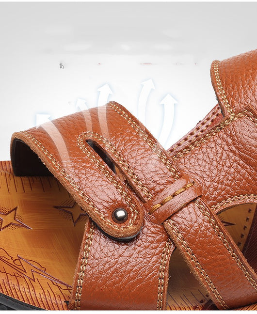 Sandalias de Cuero Genuino para Hombre con Suela Antideslizante Dual - Image 21
