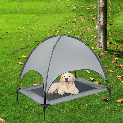 Cama Elevada con Toldo para Mascotas - Refugio Camping Portátil - Image 5