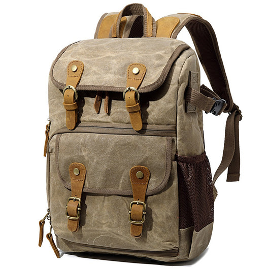 Mochila Cámara SLR Impermeable de Lona - Unisex Profesional - Image 2