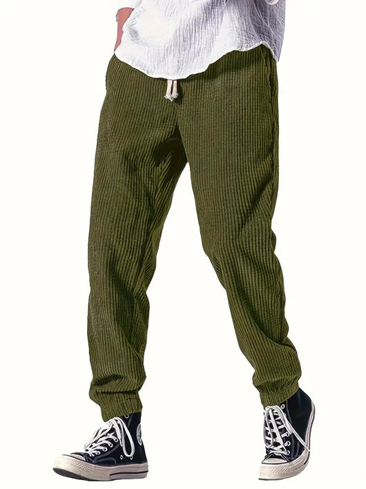 Pantalones Casuales Deportivos Tipo Waffle Gruesos para Otoño Invierno - Image 5