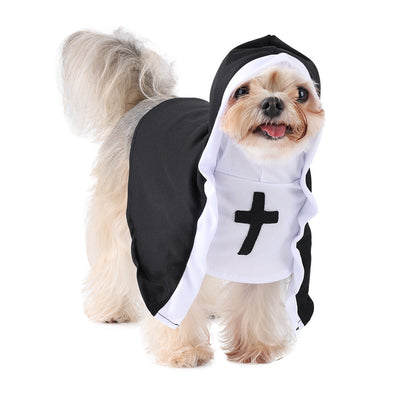 Disfraz de Monja Halloween para Mascotas - Capa Negra - Image 5