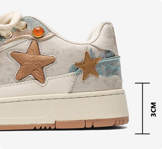 Tenis Plataforma con Patrón de Estrellas para Parejas - Image 9