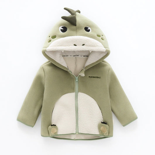 Chaqueta Infantil Cálida con Capucha y Diseño Divertido - Image 3