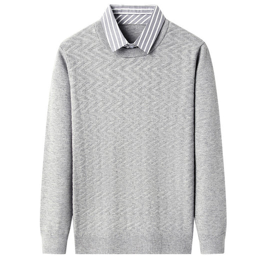Suéter Casual Bicolor de Manga Larga para Hombre - Image 5