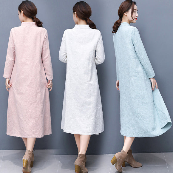 Cortavientos Retro de Algodón y Lino para Mujer con Diseño Artístico