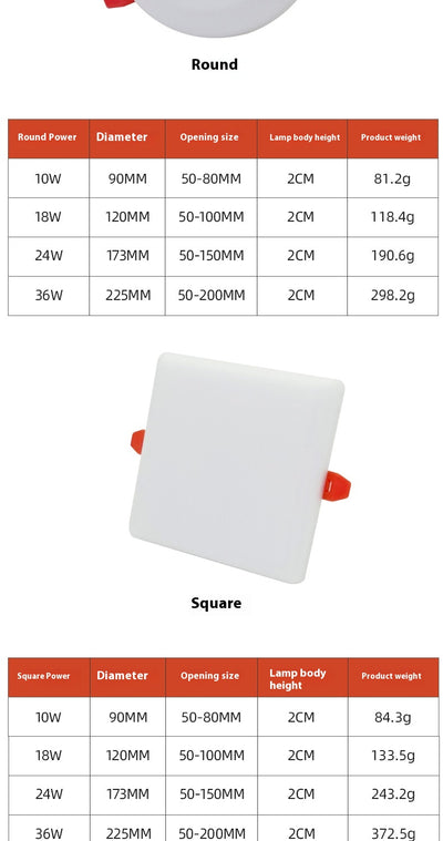 Panel de Luz LED Ultadelgado con Agujero Ajustable - Image 10
