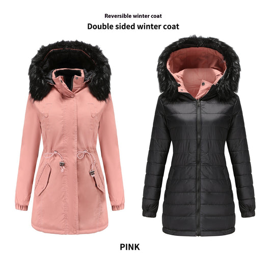 Parka Acolchada con Cuello de Piel Desmontable Reversible - Image 19
