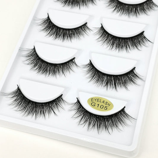 Set de 5 Pares de Pestañas Postizas 3D Voluminosas y Rizadas - Image 2