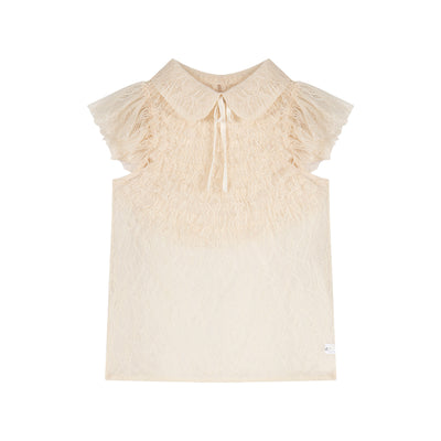Blusa Elegante con Lazo Francés y Cuello de Solapa en Chifón - Image 6