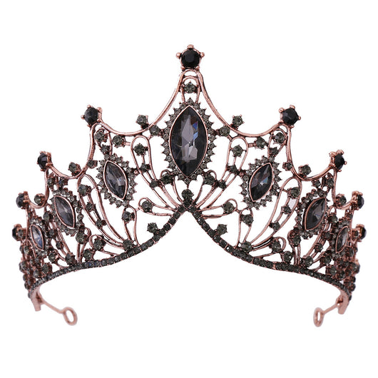 Tiara Nupcial Vintage Clásica Negro Barroco - Image 5