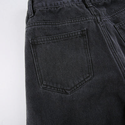 Jeans Rectos de Cintura Alta con Detalles Asimétricos - Image 17